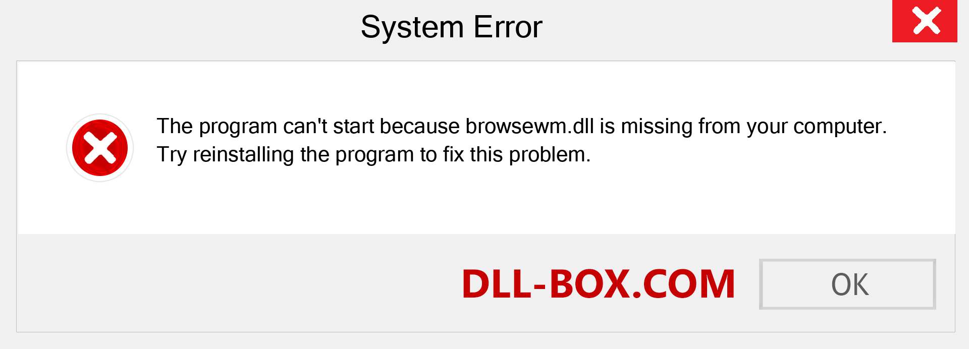  browsewm.dll file is missing?. Download for Windows 7, 8, 10 - Fix  browsewm dll Missing Error on Windows, photos, images